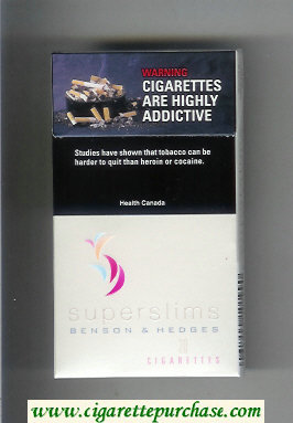 Benson and Hedges Superslims cigarettes